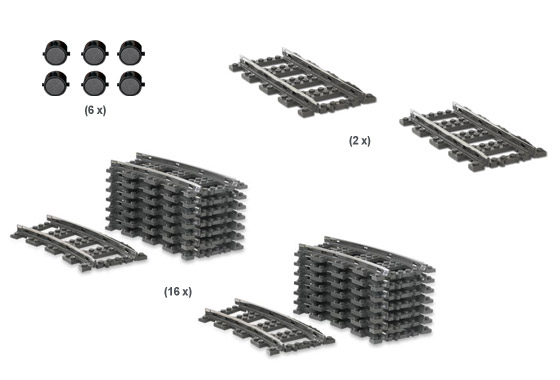 Конструктор LEGO (ЛЕГО) Trains 2159 9V Train Track Starter Collection