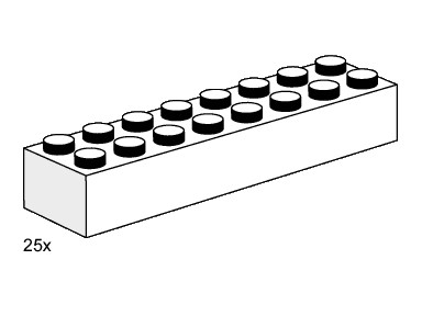 Конструктор LEGO (ЛЕГО) Bulk Bricks 3465 2x8 White Bricks
