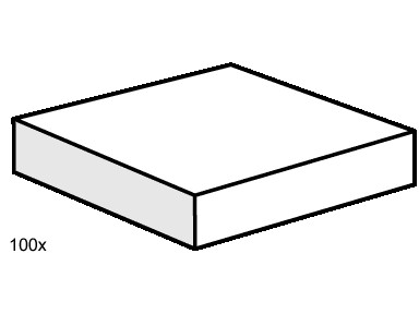 Конструктор LEGO (ЛЕГО) Bulk Bricks 3493 2x2 White Smooth Tiles