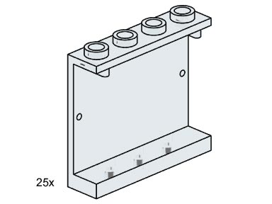 Конструктор LEGO (ЛЕГО) Bulk Bricks 3507 1x4x3 Wall Element Clear