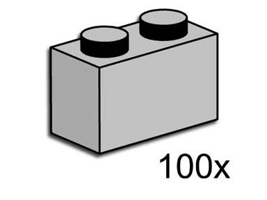 Конструктор LEGO (ЛЕГО) Bulk Bricks 3725 1x2 Light Grey Bricks