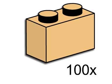 Конструктор LEGO (ЛЕГО) Bulk Bricks 3727 1x2 Tan Bricks