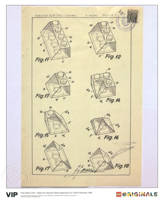 Конструктор LEGO (ЛЕГО) Gear 5006001 Spanish Patent LEGO Elements 1958