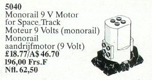 Конструктор LEGO (ЛЕГО) Service Packs 5040 Monorail Motor 9 V