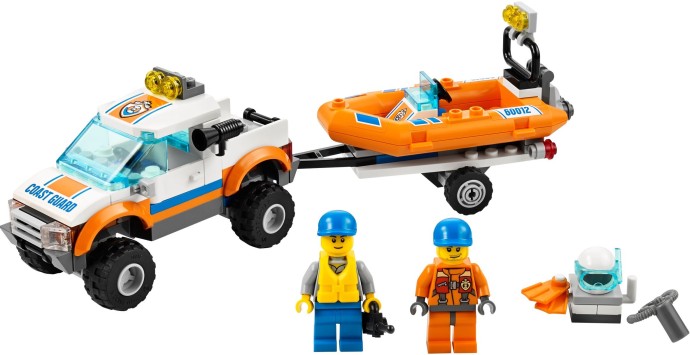Конструктор LEGO (ЛЕГО) City 60012 Coast Guard 4x4 & Diving Boat