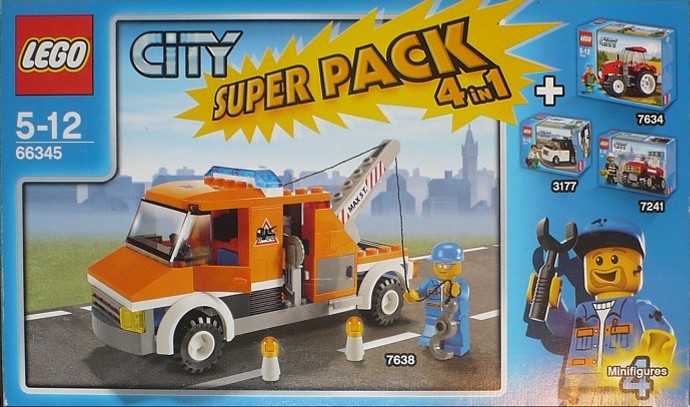 Конструктор LEGO (ЛЕГО) City 66345 City Super Pack 4 in 1