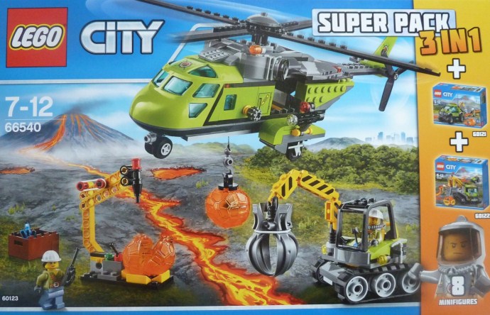 Конструктор LEGO (ЛЕГО) City 66540 City Volcano Value Pack