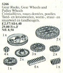 LEGO Сервиспак (Service Packs) 5266 Gear Racks, Gear Wheels and Pulley Wheels